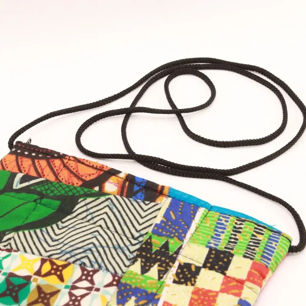 Bohemian Crossbody Handbag Women S Multicolor Patch Fabric Purse Lined Bag